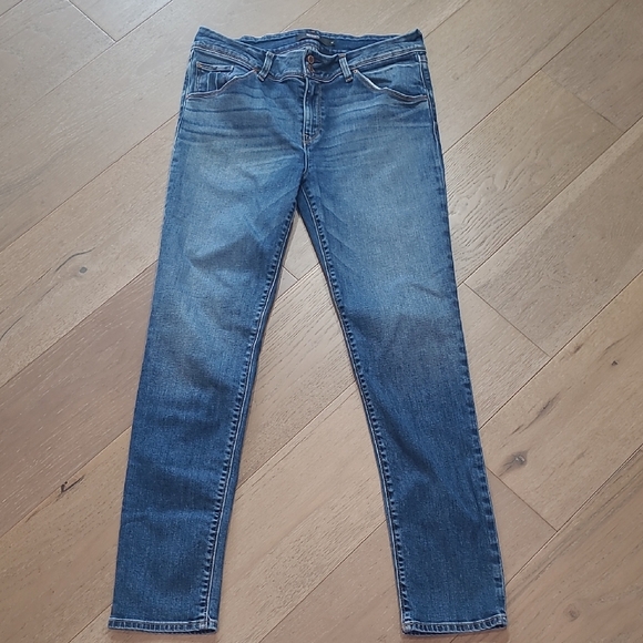 Hudson Jeans Women's sz 32 Collin Skinny Double Button Mid Rise Denim Jeans - Picture 2 of 15